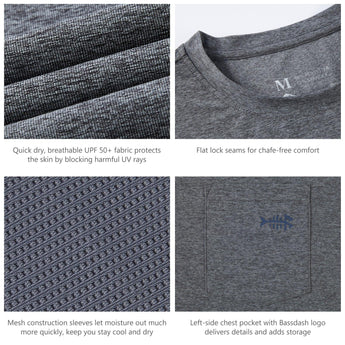 Men’s UPF 50+ Long Sleeve Fishing Shirt with Chest Pocket - Bassdash