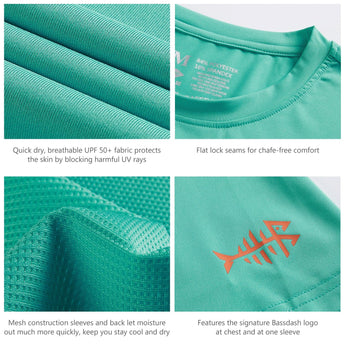 mens upf short sleeve shirts green