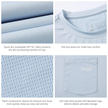 Men’s UPF 50+ Long Sleeve Fishing Shirt with Chest Pocket - Bassdash