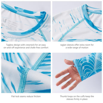 Men's UPF 50+ Segment Print Fishing Shirt FS12M - Bassdash