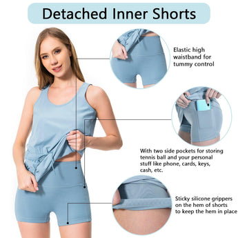 Women's UPF 50+ Tank Dress with Drawstring Waist LB08W - Bassdash