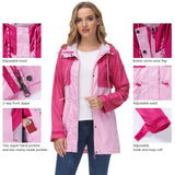 Lightbare Women's Water Resistant Ripstop Rain Coat LB02W - Bassdash