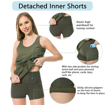 Women's UPF 50+ Tank Dress with Drawstring Waist LB08W - Bassdash