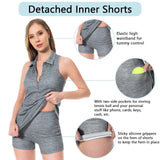 Women's UPF 50+ Polo Tennis Dress LB07W - Bassdash