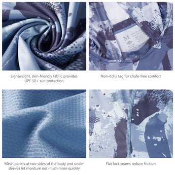 Men's UPF 50+ Camo Fishing Hoodie Shirts with Face Cover FS25M - Bassdash