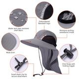 Unisex UPF 50+ Water Resistant Sun Hat with Neck Flap FH06 - Bassdash