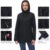 Lightbare Women's Water Resistant Ripstop Rain Coat LB02W - Bassdash