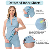 Women's UPF 50+ Polo Tennis Dress LB07W - Bassdash