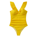 WILDBREATH Women's Tummy Control Ruffled Strap One Piece Swimsuit - Bassdash