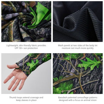 Men's Lightweight Hunting Camo Hoodie Shirt FS30M - Bassdash