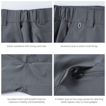 Men's UPF 50+ 10.5” Cargo Shorts Quick Dry Water Resistant FP01M - Bassdash