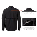 Men's UPF 50+ Long Sleeve Fishing Button Down Shirt FS21M - Bassdash