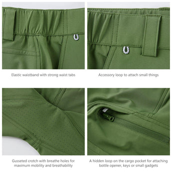 Men's UPF 50+ 10.5” Cargo Shorts Quick Dry Water Resistant FP01M - Bassdash