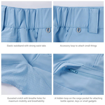 Men's UPF 50+ 10.5” Cargo Shorts Quick Dry Water Resistant FP01M - Bassdash