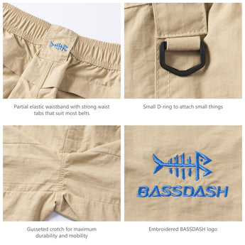 Men's 6in Quick Dry Water Resistant UPF 50+ Shorts FP03M - Bassdash