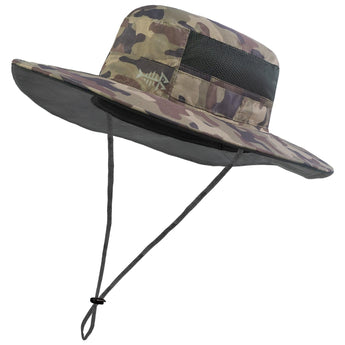 Unisex UPF 50+ Wide Brim Bucket Hat with Detachable Neck Flap FH02 - Bassdash