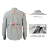 Men's UPF 50+ Long Sleeve Fishing Button Down Shirt FS21M - Bassdash