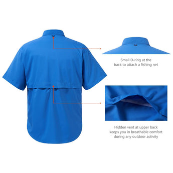 Men's UPF 50+ Short Sleeve Button Down - Bassdash