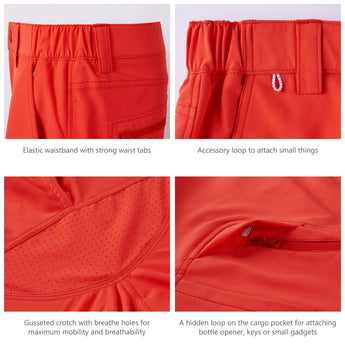 Men's UPF 50+ 10.5” Cargo Shorts Quick Dry Water Resistant FP01M - Bassdash