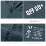 Men's UPF 50+ 1/4 Zipper Fishing hoodie Shirts FS24M - Bassdash