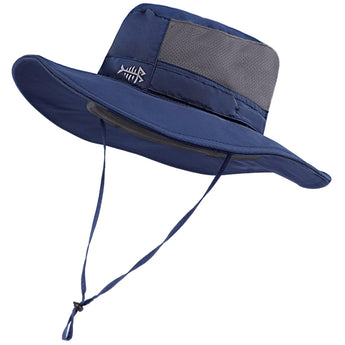 Unisex UPF 50+ Wide Brim Bucket Hat with Detachable Neck Flap FH02 - Bassdash