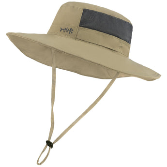 Unisex UPF 50+ Wide Brim Bucket Hat with Detachable Neck Flap FH02 - Bassdash