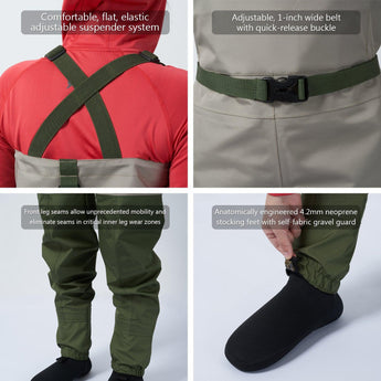 Kids IMMERSE Breathable Waders - Stocking Foot - Bassdash