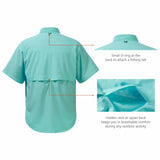 Men's UPF 50+ Short Sleeve Button Down - Bassdash