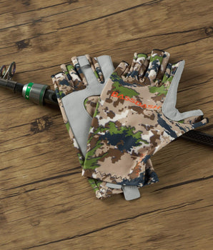 Men's Altimate UPF 50+ Sun Protection Fingerless Fishing Gloves - Bassdash