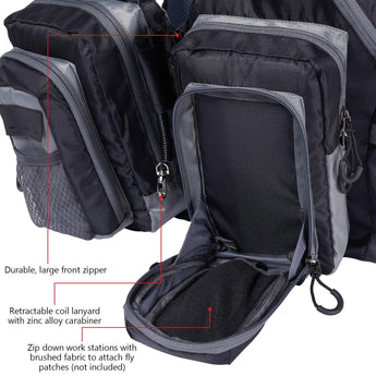 Bassdash Multi Pocket Fishing Vest FV12 - Bassdash