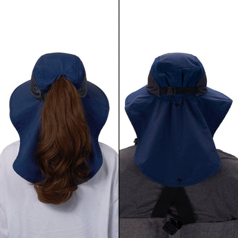 Unisex UPF 50+ Water Resistant Sun Hat with Neck Flap FH06 - Bassdash