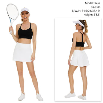 Women's UPF 50+ Tennis Skirts with Shorts LB09W - Bassdash