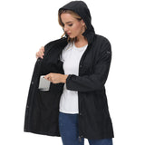 Lightbare Women's Water Resistant Ripstop Rain Coat LB02W - Bassdash