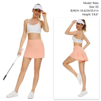 Women's UPF 50+ Tennis Skirts with Shorts LB09W - Bassdash