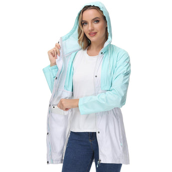 Lightbare Women's Water Resistant Ripstop Rain Coat LB02W - Bassdash