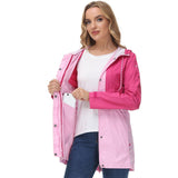 Lightbare Women's Water Resistant Ripstop Rain Coat LB02W - Bassdash