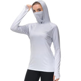 Women's UPF 50+ Fishing Hoodies with Face Mask Thumb Holes FS23W - Bassdash