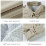 Men's UPF 50+ Long Sleeve Fishing Button Down Shirt FS21M - Bassdash