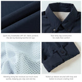 Men's UPF 50+ Long Sleeve Fishing Button Down Shirt FS21M - Bassdash