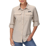Women's UPF 50+ Long Sleeve Button Down Shirt FS21W - Bassdash