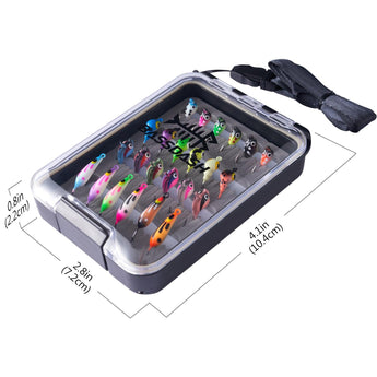 Ice Fishing Lure Kit Glowing Paint Jigs, 24pcs assorted crappie/panfish/perch jigs - Bassdash