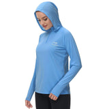 Women’s UPF 50+ Long Sleeve Hoodie Half Zip Shirt - Bassdash