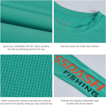 Men's UPF 50+ Long Sleeve Fishing Shirt FS01M - Bassdash