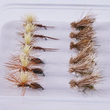 12pcs Barbed Dry Flies for Trout Fishing - Bassdash