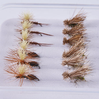 12pcs Barbed Dry Flies for Trout Fishing - Bassdash