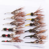 12pcs Barbless Tenkara Flies for Trout Fishing - Bassdash