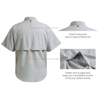 Men's UPF 50+ Short Sleeve Button Down - Bassdash