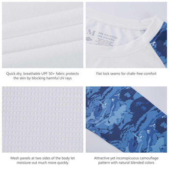 Men's UPF 50+ Camo Long Sleeve Fishing Shirt FS08M - Bassdash