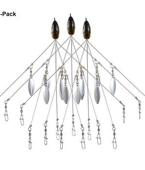 3-Pack Umbrella Alabama Fishing Rig with 5 Arms - Bassdash