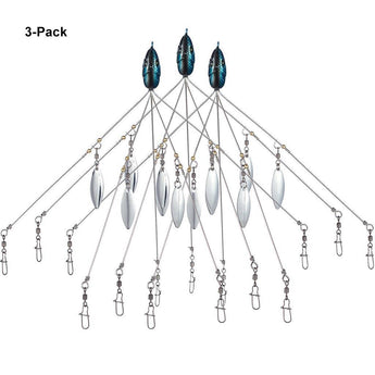 3-Pack Umbrella Alabama Fishing Rig with 5 Arms - Bassdash